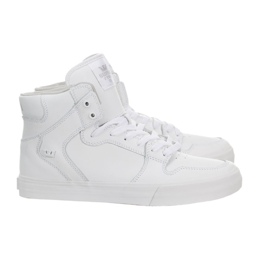 Baskets Montantes Supra Vaider Blanche White/White Homme | LCB-21682784